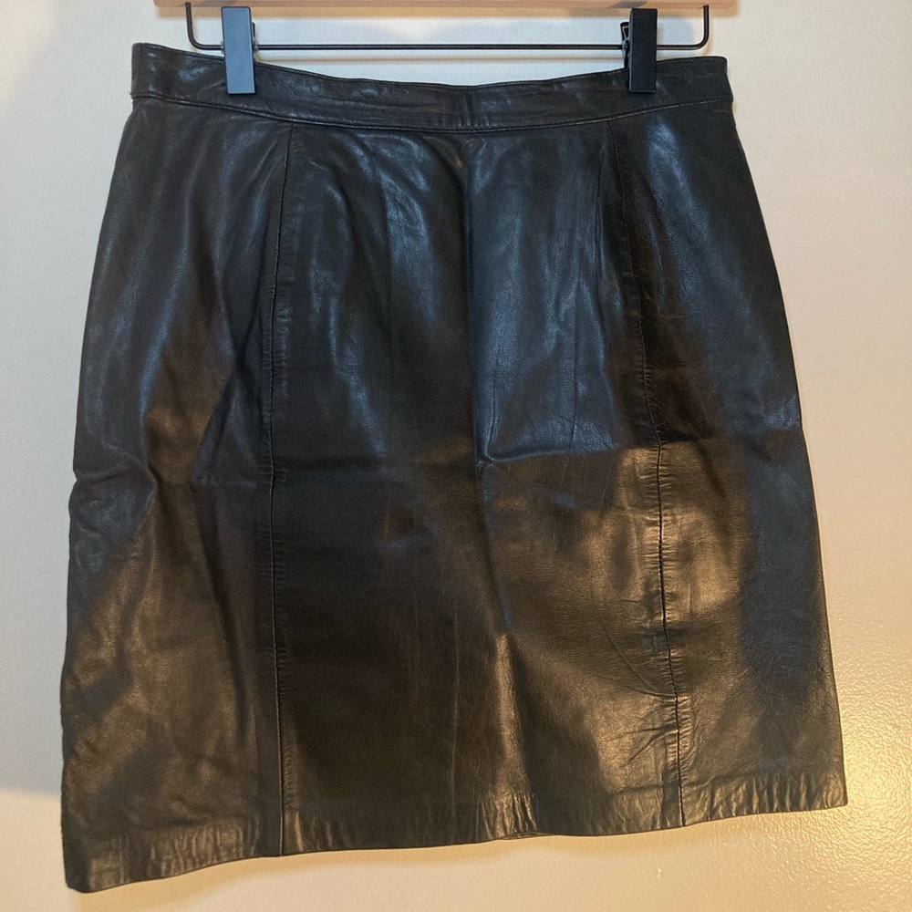 Karin Morgan Leather Skirt
